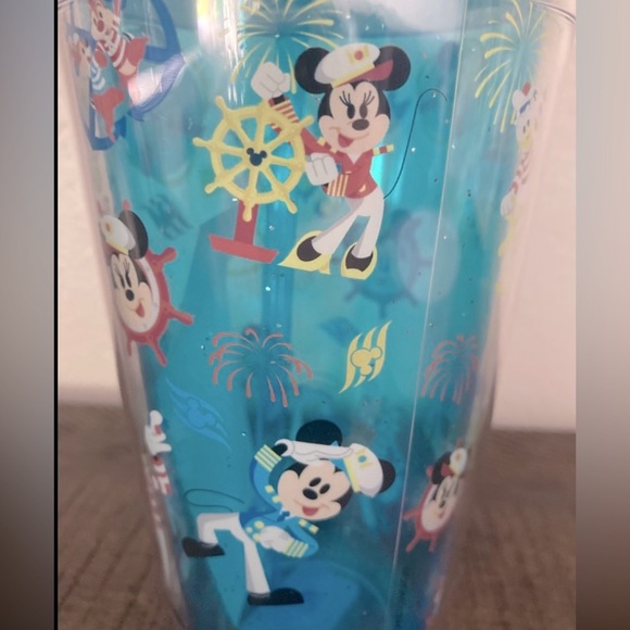 Disney Cruise Line Ice Cream Dome Blue Tumbler with Straw - Picture 4 of 6